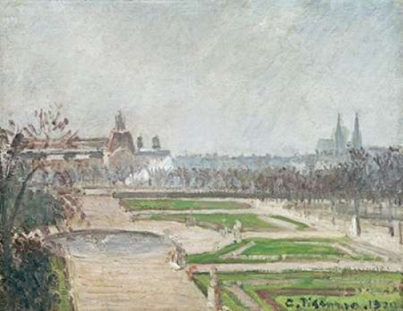 The Tuileries Gardens and The Louvre Poster Print by Camille Pissarro - Item # VARPDX267023